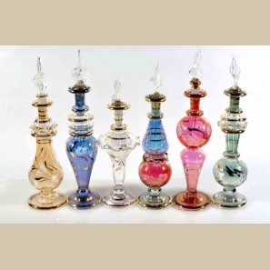 Set of 6 pieces of small Handmade perfume bottles